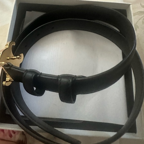 Celine Black Belt with Gold Double-C Buckle main image 4